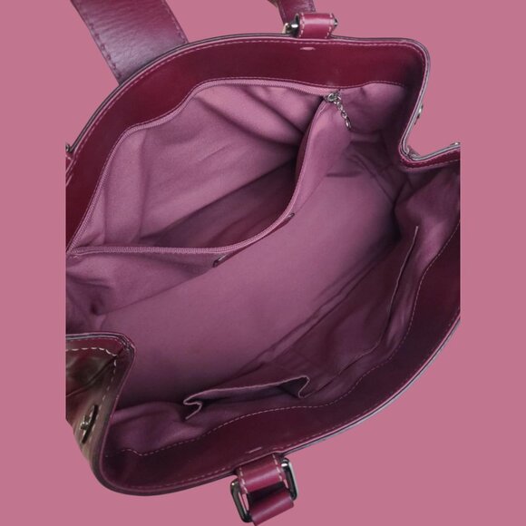 COACH Hamptons Satchel in burgundy/berry red Y2K - Picture 12 of 12